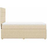  Krevet s oprugama i madracem krem 100 x 200 cm od tkanine | shoptok.hr
