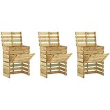 vidaXL Vrtni kompostnik iz letvic 3 kosi 80x50x100 cm borovina | Shoptok.si