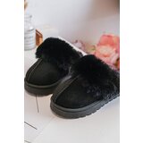 Kesi Children's slippers with fur, Black Birasta Cene