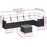  7-dijelni set vrtnih sofa sivi od poliratana | shoptok.hr