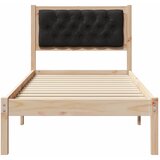  Krevetna konstrukcija Crna 75 x 190 cm Čvrsto borovo drvo Smeđa | Shoptok.si