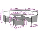  2-dijelna vrtna garnitura od poliratana s jastucima crna | shoptok.hr