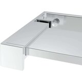 Pregrada za tuš s policom krom 90x195 cm staklo ESG i aluminij | shoptok.hr