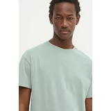 Abercrombie & Fitch Bombažna kratka majica moški, zelena barva