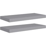 Maison Chic 2 kosi Stenske Police - Viseče police sive 60x23,5x3,8 cm MDF, (21758627) Cene