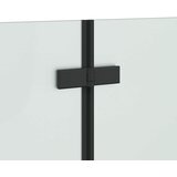 Ograda za tuš Crna 120 x 68 x 130 cm ESG staklo i aluminij | shoptok.hr