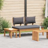  Vrtna klupa i set stolica 2 pcs Siva i smeđa | shoptok.hr