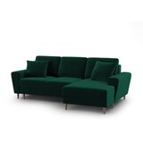 Cosmopolitan Design Zelena baršunasti sklopiva/s prostorom za odlaganje kutna garnitura (s desnim kutom/s ležaljkom) Kyoto – | shoptok.hr