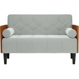  Dvosjed s jastucima, svijetlo sivi, 110 cm, baršun | shoptok.hr