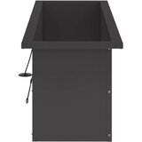  Vrtna posuda za sadnju s LED svjetlom Crna 30 x 100 x 30 cm | shoptok.hr