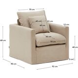 Kave Home Bež lanen fotelj Nora – | Shoptok.si