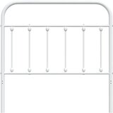 vidaXL Kovinsko vzglavje belo 100 cm | Shoptok.si