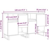  Komoda 2 kosa rjav hrast inženirski les | Shoptok.si