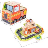 ECO TOYS drveni set za vatrogasnu postaju, garaža s dodacima | shoptok.hr