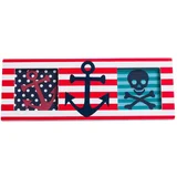 Crveni drveni okvir 24x9 cm Pirate –