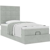 vidaXL okvir kreveta s madracima svijetlosivi 90x200cm baršunasti | shoptok.hr
