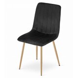  Stolica LAVA - Crni Baršun / Drvene Noge x 3 | shoptok.hr