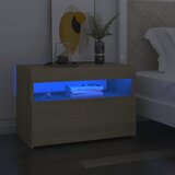 vidaXL Noćni ormarić s LED svjetlima 2 kom boja hrasta 60 x 35 x 40 cm Cijene
