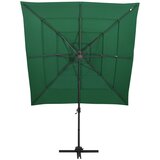  Vrtni suncobran s 4 razine i stupom 250 x 250 cm zeleni | Eponuda.ba