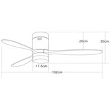  Zambelis 19144 - LED plafonski ventilator LED/15W/230V 3000/4000/6000 + daljinski upravljač | Eponuda.com