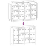 vidaXL Komoda olivno zelena 135x39x103,5 cm hladno valjano jeklo | Shoptok.si