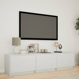 TV ormarić s LED rasvjetom s ladicama Bijeli 165 x 34 x 40 cm | shoptok.hr