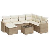 Maison Chic Seti vrtnega pohištva - Vrtna garnitura - Vrtni pohištvo set 8-delna z blazinami bež poli ratan, (21799442) | Shoptok.si