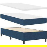 vidaXL Box Spring Krevet s Madracem Plave Boje Jednostruki Tkanina Cijene