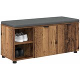  Klupa za hodnik s jastukom Staro drvo 100 x 38 x 46 cm | shoptok.hr