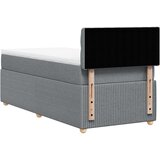 Okvir kreveta s oprugama i madrac svjetlosivi 80x200cm tkanina | shoptok.hr
