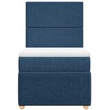 Krevet s oprugama i madracem plavi 100 x 200 cm od tkanine | shoptok.hr