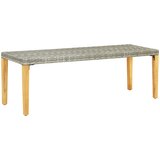 vidaXL Vrtna klop 80 cm poli ratan siva, (20658297) Cene