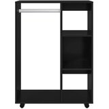  Ormar crni 80 x 40 x 110 cm od konstruiranog drva | shoptok.hr