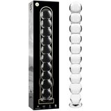 Ibiza Nebula Model 22 Dildo Borosilicate Glass 21.5x2.5cm Clear Cene