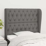  Vzglavje z ušesi temno sivo 103x23x118/128 cm blago, (20738590) Cene