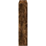 vidaXL Knjižna omara dimljeni hrast 137,5x29x137,5 cm inženirski les | Shoptok.si