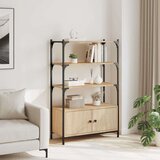  Regal za knjige s 3 razine boja hrasta 70x30x109 5 cm drveni | shoptok.hr