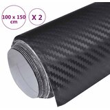 Folije za automobil 2 kom 3D crne 100 x 150 cm | shoptok.hr
