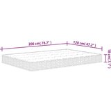 vidaXL Vzmetnica z bonnell vzmetenjem srednja 120x200 cm | Shoptok.si