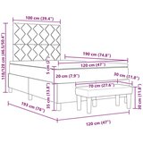  Postelja z vzmetnico z vzmetnico Taupe 120 x 190 cm blago, (5000125817) | Shoptok.si