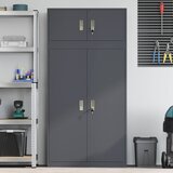 Ormarić za pohranu 2 kom. Antracit 90 x 40 x 180 cm Čelik | shoptok.hr