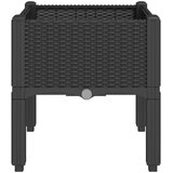  Vrtna sadilica s nogama crna 40 x 40 x 42 cm PP | shoptok.hr