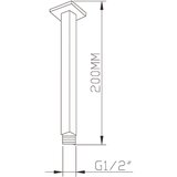 Sapho Medeninast del za priključitev tuša v sijajno srebrni barvi – | Shoptok.si