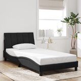  Okvir kreveta s LED-om bez madraca Hanko crni 100 x 200 cm baršunasti | shoptok.hr