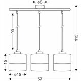 Candellux Lighting Črna viseča svetilka s tekstilnim senčnikom ø 15 cm Porto – | Shoptok.si