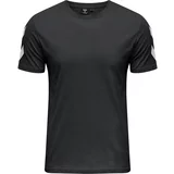 Hummel Tehnička sportska majica svijetlosiva / crna