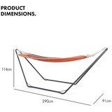 Vonhaus viseća mreža s okvirom narančasta | shoptok.hr