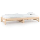  Dnevni ležaj na izvlačenje 2 x (90 x 200) cm masivna borovina | shoptok.hr