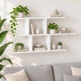  Zidna polica Bijela 100 x 17 x 45.5 cm prerađeno drvo | shoptok.hr