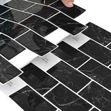  Subway pločica 20 pcs Crni mramor 30 x 30 cm Poliuretan i PET | shoptok.hr